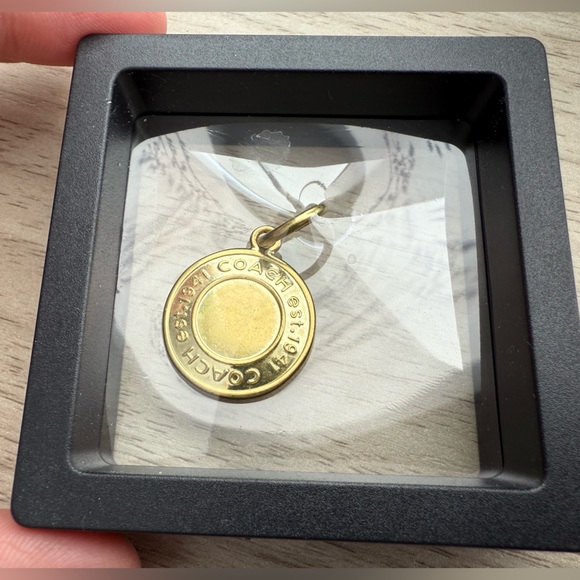 Coach Accessories - Coach Gold Tone Circular Logo Charm Pendant